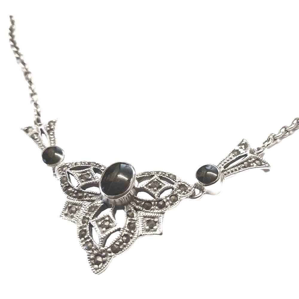 Elegantes Collier Gothic Vintage Jugendstil Trachtenschmuck Steam Punk Silber - Firma Holzenplotz - Silberketten - Goldketten.de