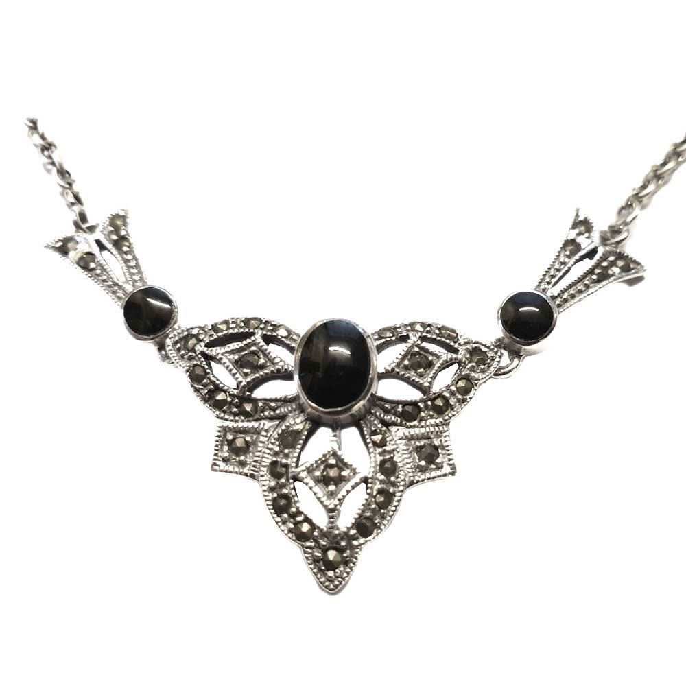 Elegantes Collier Gothic Vintage Jugendstil Trachtenschmuck Steam Punk Silber - Firma Holzenplotz - Silberketten - Goldketten.de