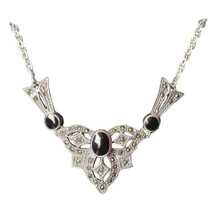 Elegantes Collier Gothic Vintage Jugendstil Trachtenschmuck Steam Punk Silber - Firma Holzenplotz - Silberketten - Goldketten.de