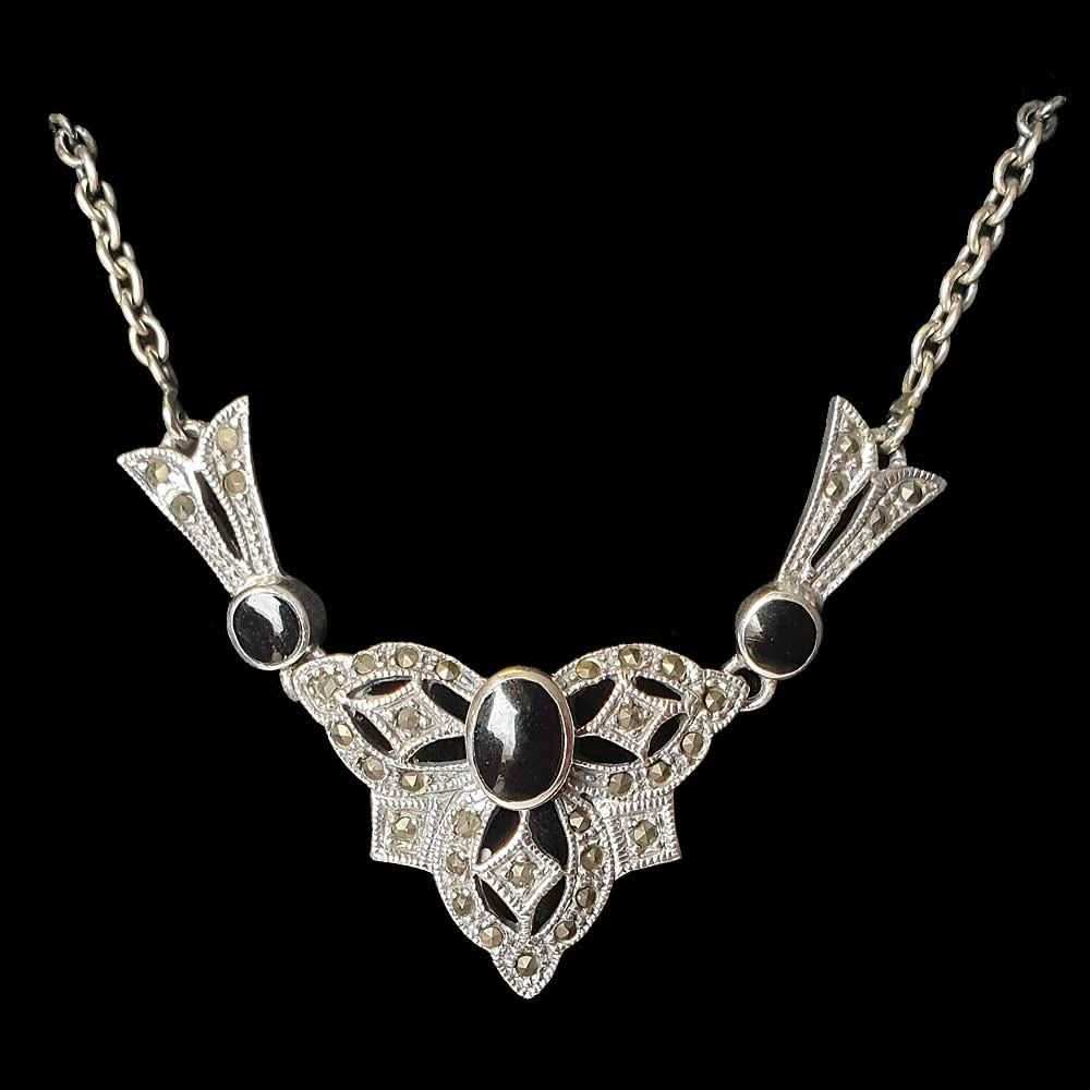 Elegantes Collier Gothic Vintage Jugendstil Trachtenschmuck Steam Punk Silber - Firma Holzenplotz - Silberketten - Goldketten.de