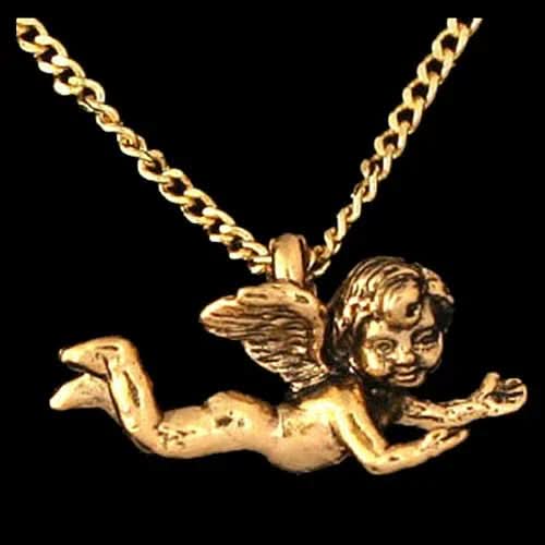 Engel der Hoffnung Schmuck Anhänger vergoldet - Engel - 25mm - Firma Holzenplotz - Silberketten - Goldketten.de
