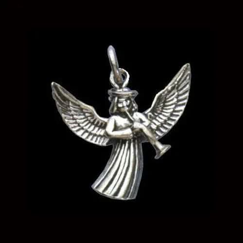 Engel mit Posaune Schmuck Anhänger 925er Silber 30mm - Firma Holzenplotz - Silberketten - Goldketten.de