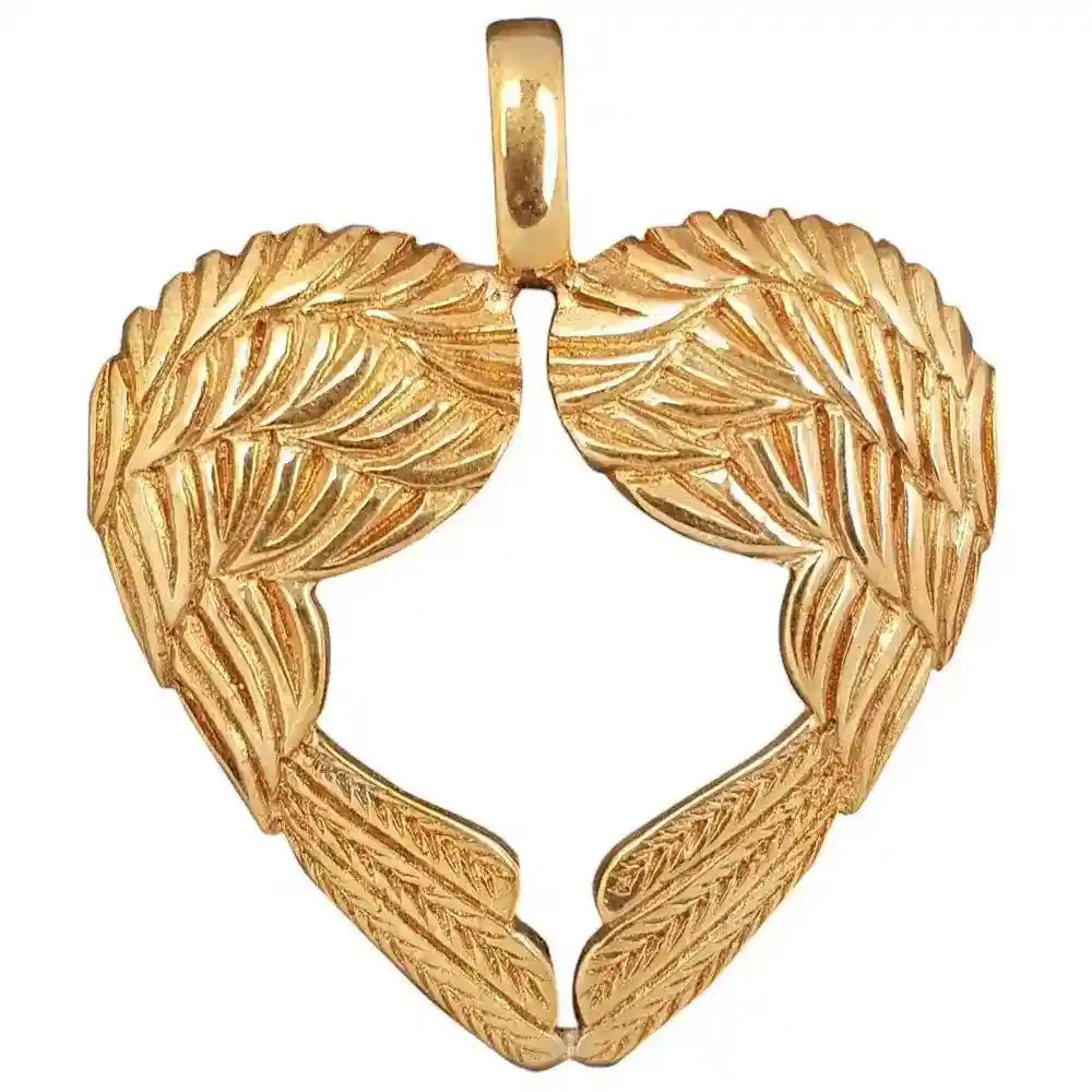 Engelherz Anhänger Bronze Enge Herzl Liebe Schmuck Harmonie