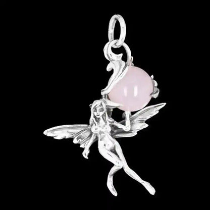 Fee, Elfen Schmuck Anhänger 925er Silber - Elfen Feen - 36x30mm