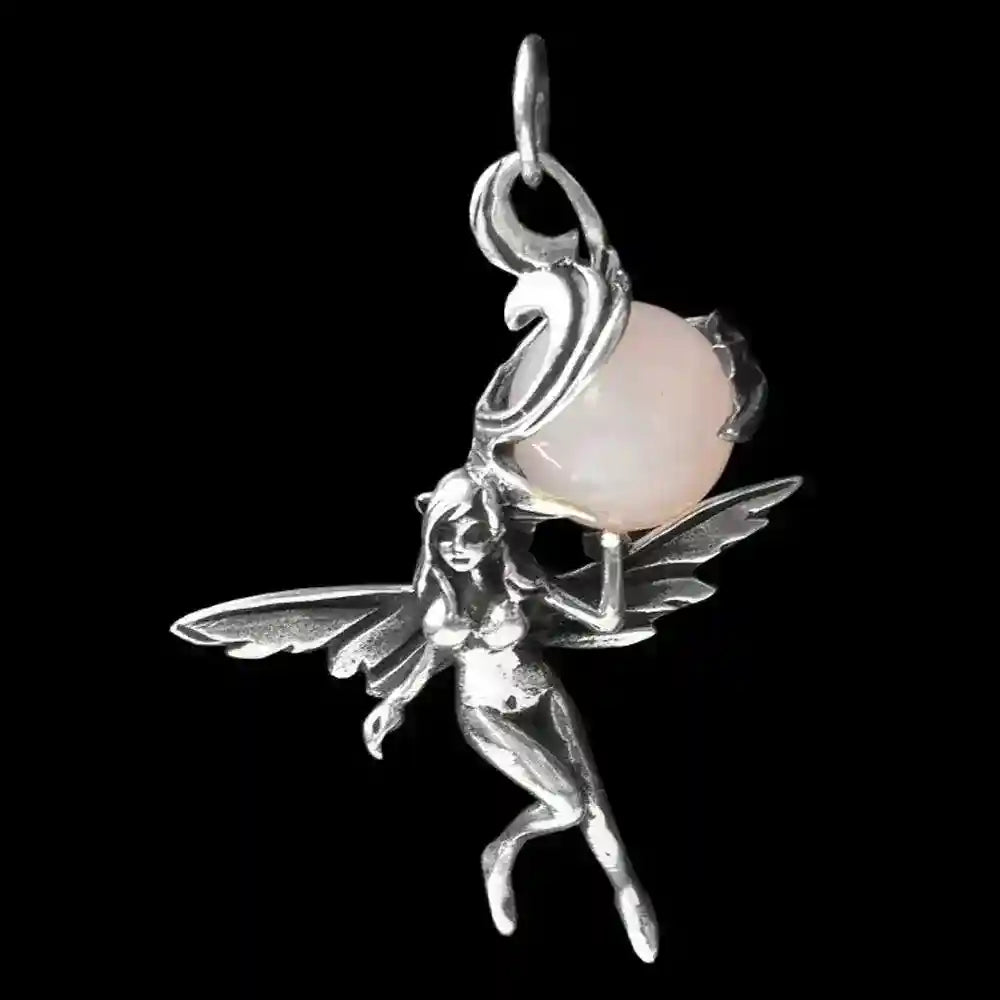 Fee, Elfen Schmuck Anhänger 925er Silber - Elfen Feen - 36x30mm