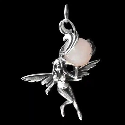 Fee, Elfen Schmuck Anhänger 925er Silber - Elfen Feen - 36x30mm