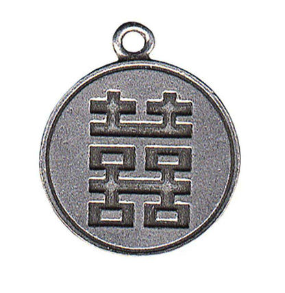 Feng Shui Anhänger: Das doppelte Glück Mit Kordel Band 28x24mm