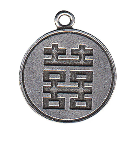 Feng Shui Anhänger: Das doppelte Glück Mit Kordel Band 28x24mm - Firma Holzenplotz - Silberketten - Goldketten.de