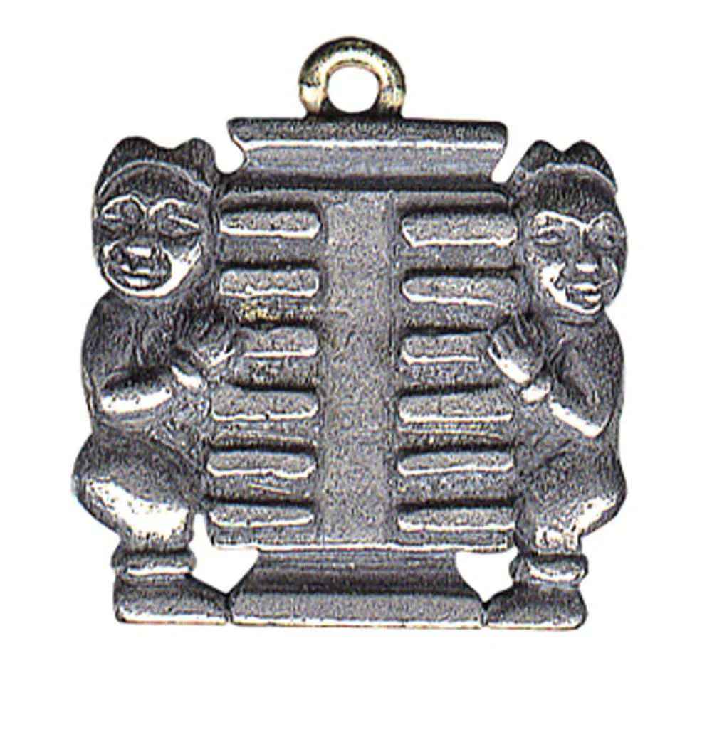 Feng Shui Anhänger: Das doppelte Kun-Trigramm Mit Kordel Band 29x26mm