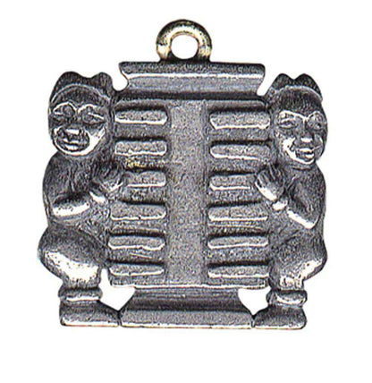 Feng Shui Anhänger: Das doppelte Kun-Trigramm Mit Kordel Band 29x26mm