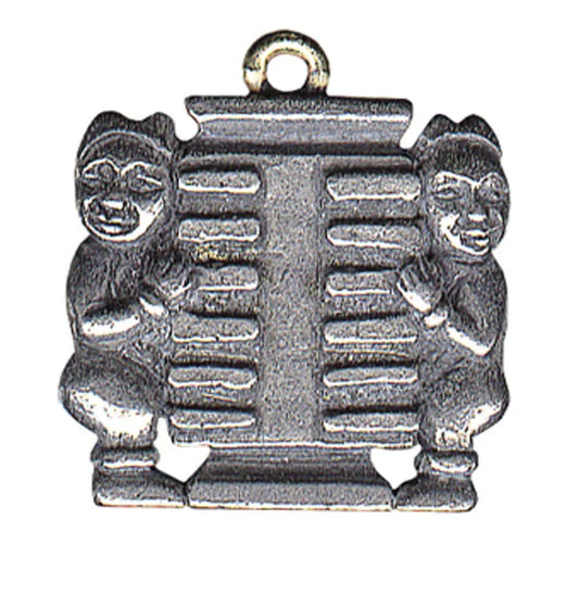 Feng Shui Anhänger: Das doppelte Kun - Trigramm Mit Kordel Band 29x26mm - Firma Holzenplotz - Silberketten - Goldketten.de