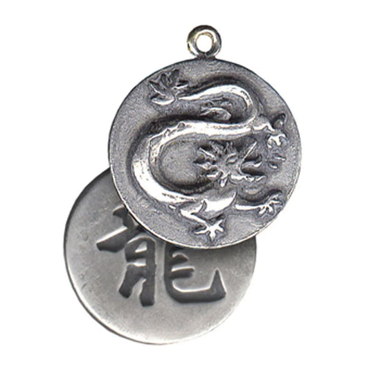 Feng Shui Anhänger: Der Drache - Mit Kordel Band - 28x33mm - Firma Holzenplotz - Silberketten - Goldketten.de