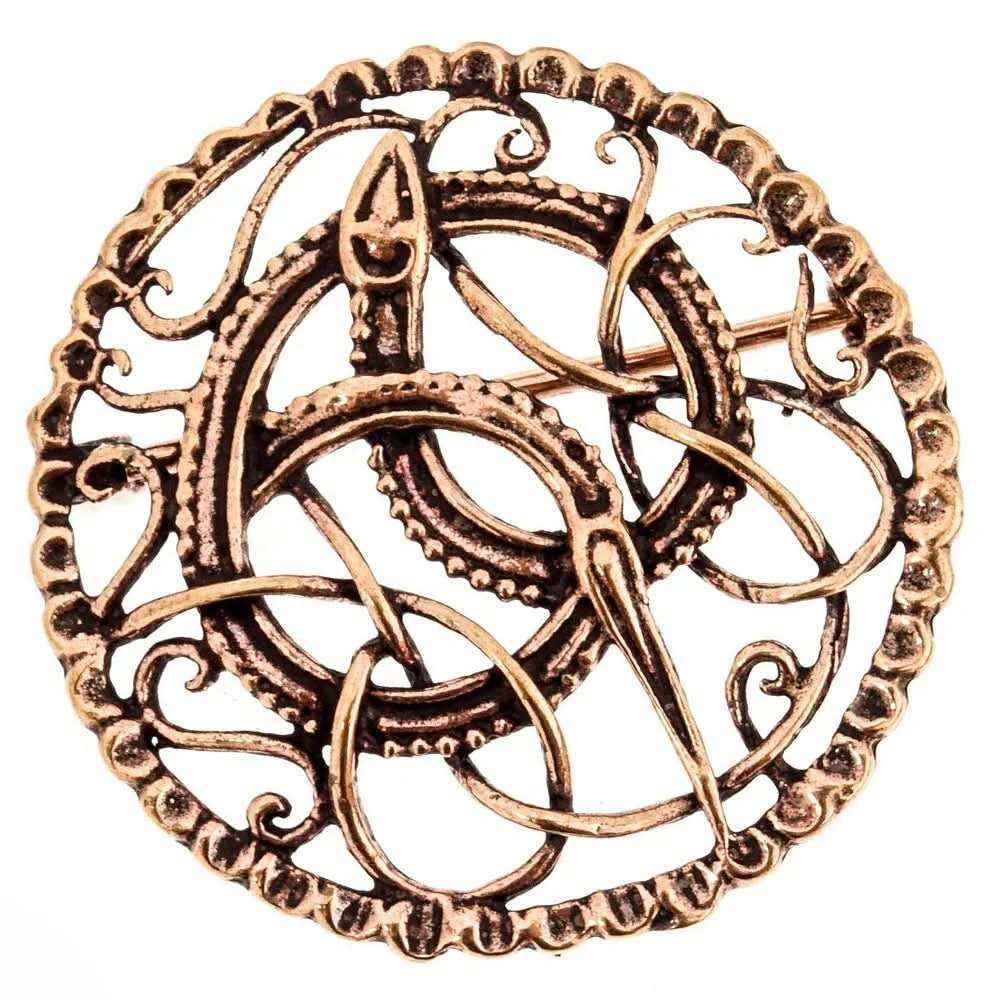Fibel Midgardschlange Bronze Brosche