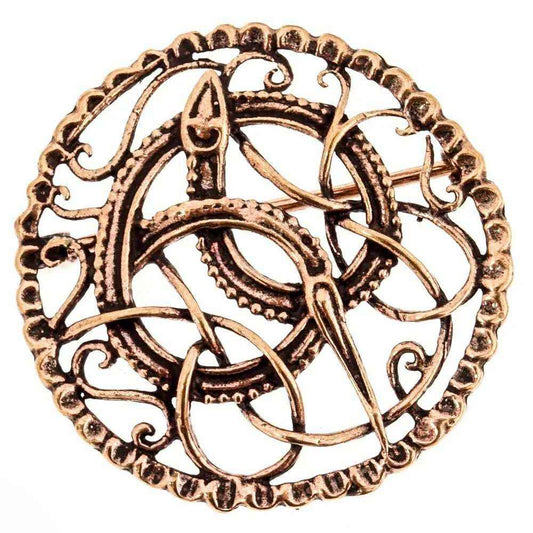 Fibel Midgardschlange Bronze Brosche