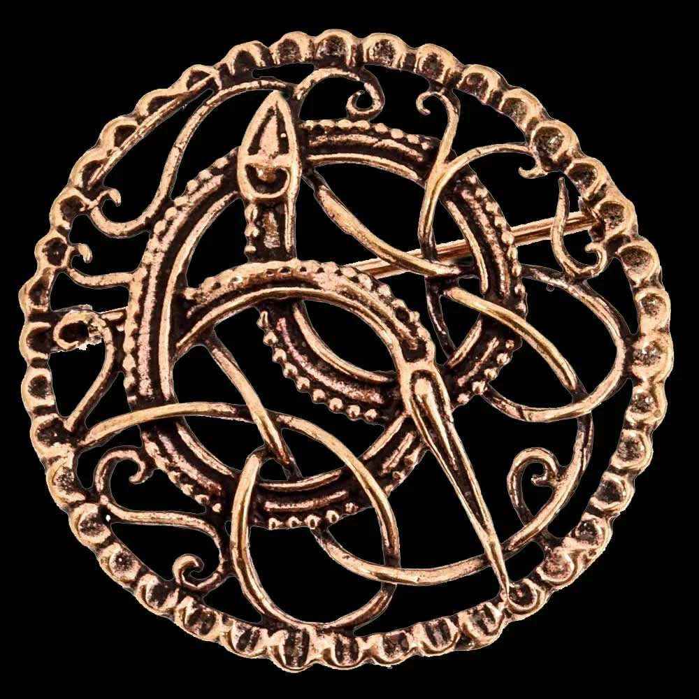 Fibel Midgardschlange Bronze Brosche