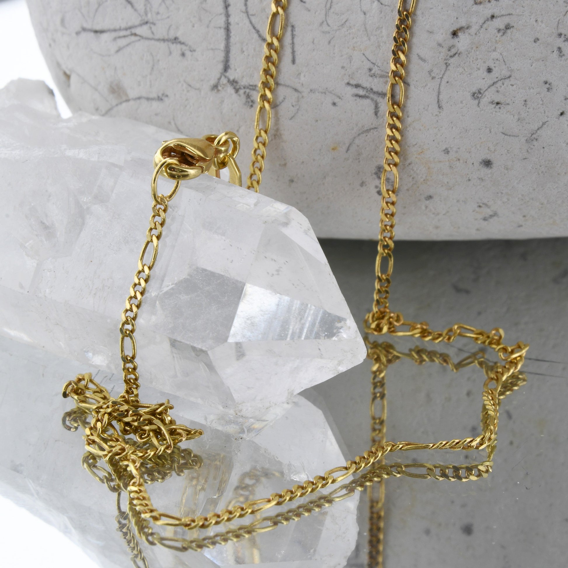 1,5 mm750 - 18 Karat Gold Halskette Figarokette massiv Gold hochwertige Goldkette  - Länge nach Wahl