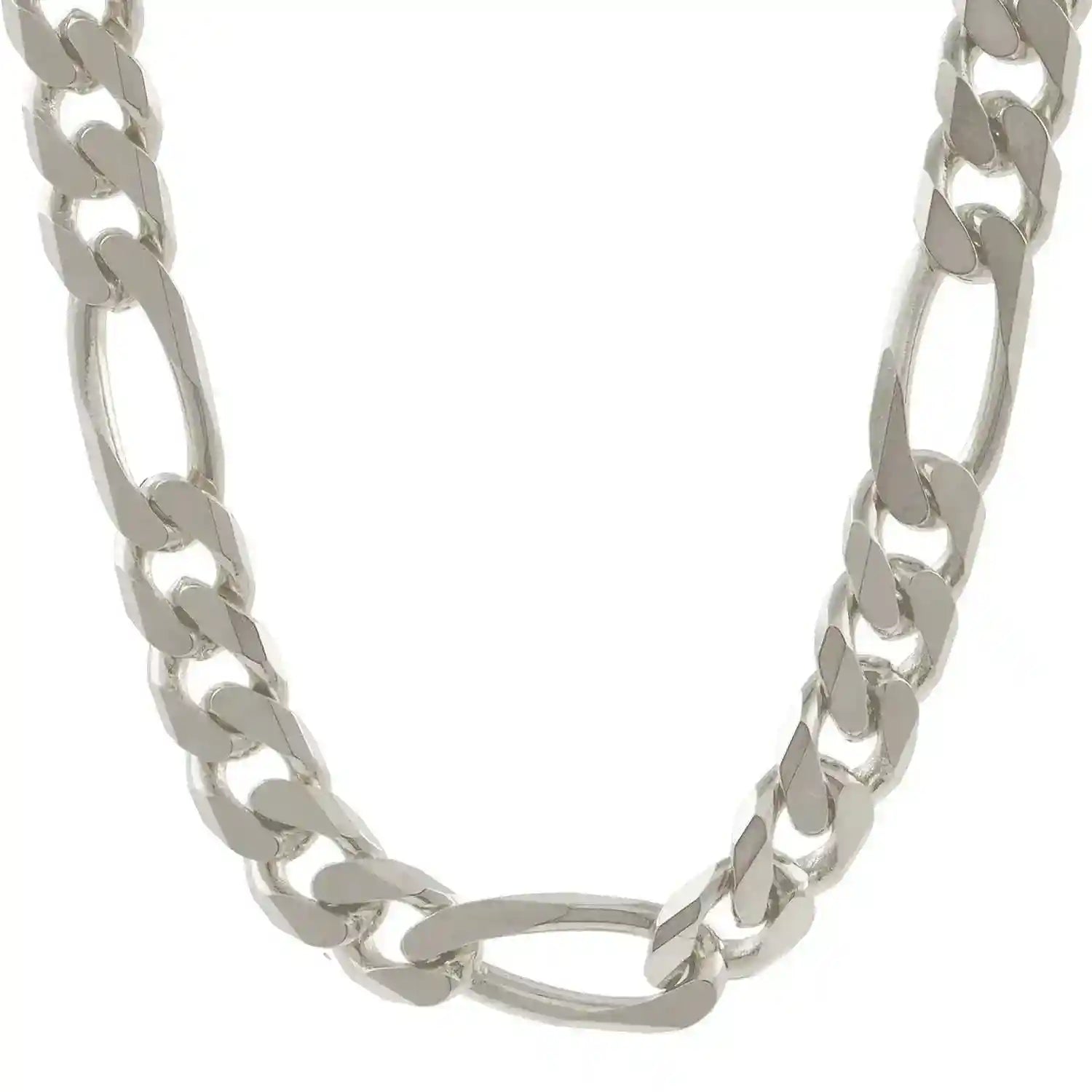 Figarokette Halskette Breite 4,3 mm - 925 Sterlingsilber Auswahl - Firma Holzenplotz - Silberketten-Goldketten.de 