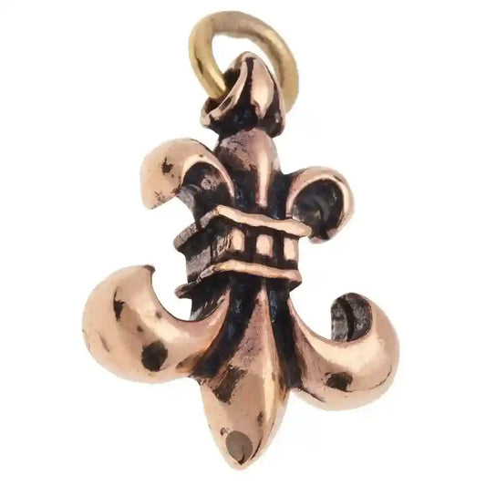 französische Lilie Schmuck Anhänger Bronze - Firma Holzenplotz - Silberketten-Goldketten.de 