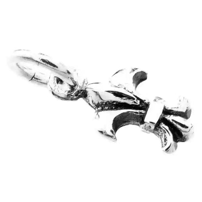 französische Lilie Schmuck Anhänger 925er Silber 15x7mm (mit Ring zum Aufhängen)