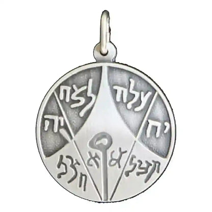 Geschäftsamulett Schmuck Anhänger  versilbert - Asiatisch - Durchmesser: 25mm