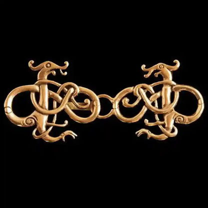 Gewandschmuck Viking Dragons Bronze Fibel Brosche Drache Wikinger