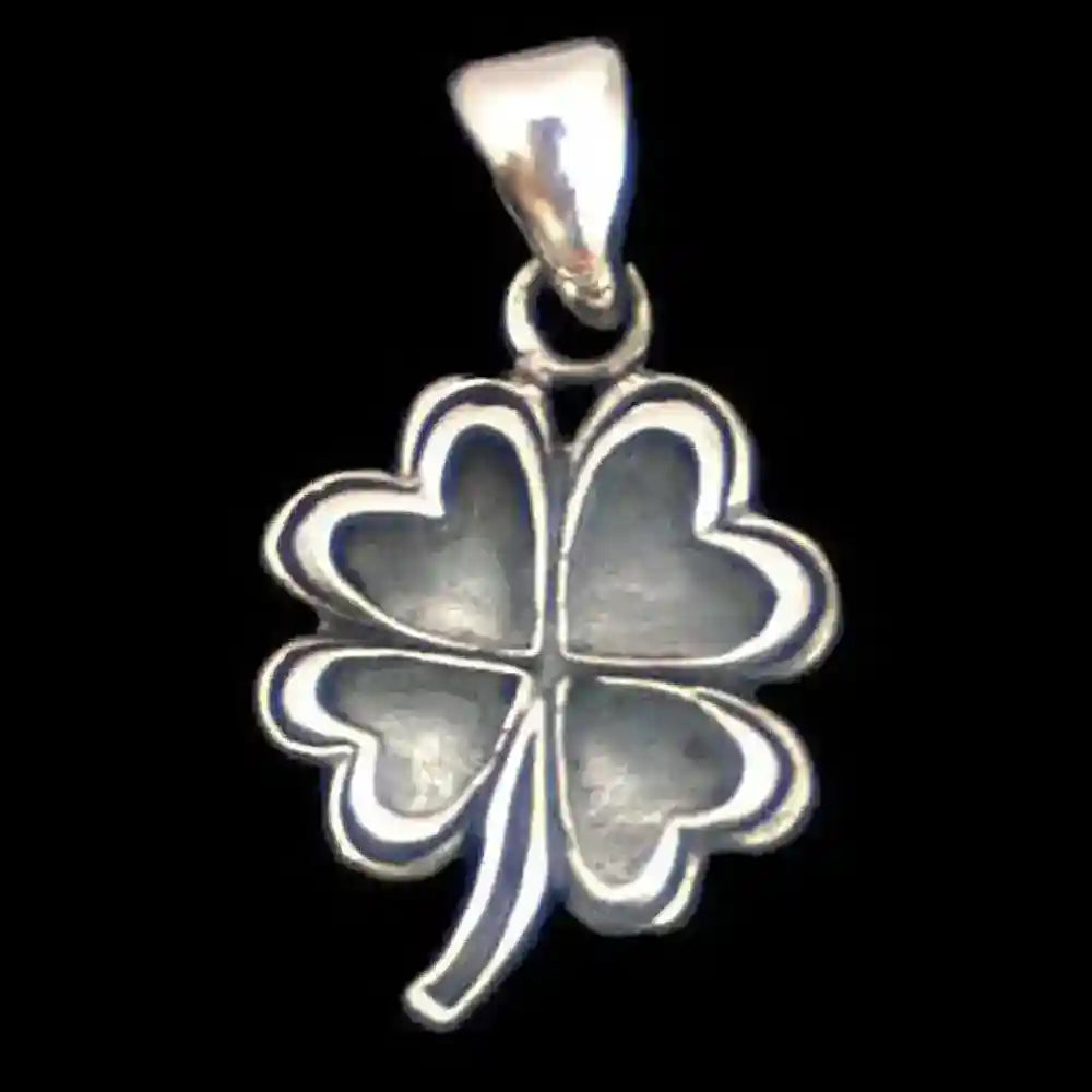 Glücks Anhänger Kleeblatt Anhänger Schmuck 29x12mm mit Aufhängering