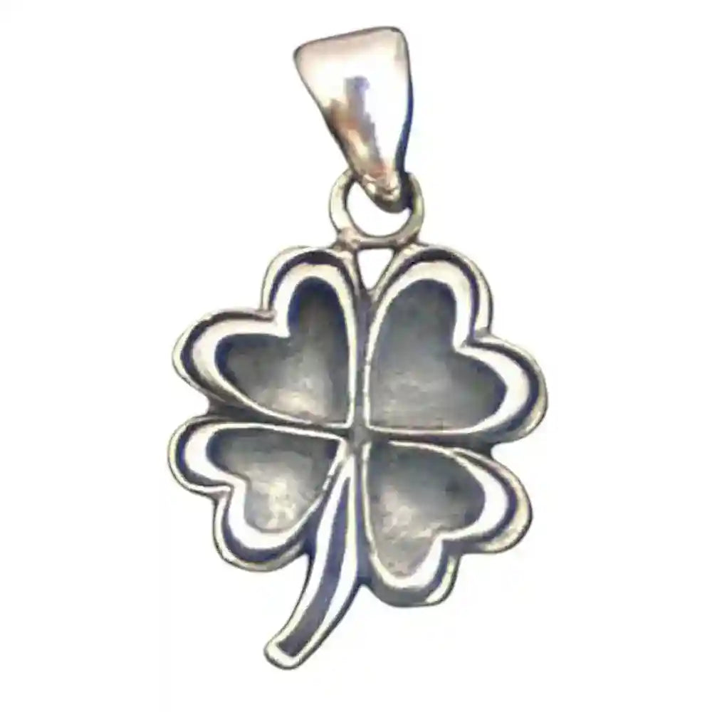 Glücks Anhänger Kleeblatt Anhänger Schmuck 29x12mm mit Aufhängering