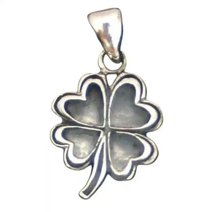 Glücks Anhänger Kleeblatt Anhänger Schmuck 29x12mm mit Aufhängering