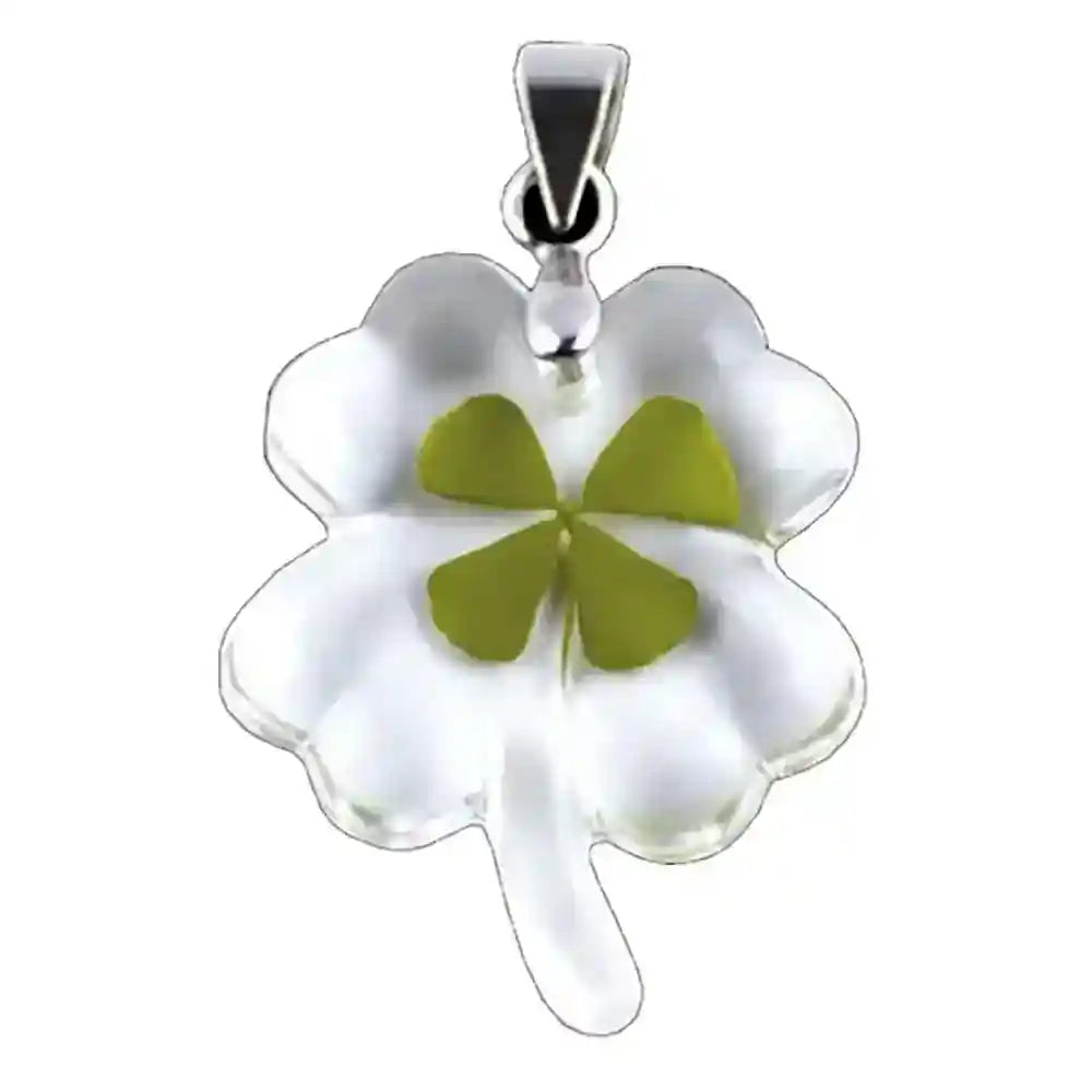 Glücksklee-Anhänger Kleeblatt - Glück , Pflanzen - 25x19mm