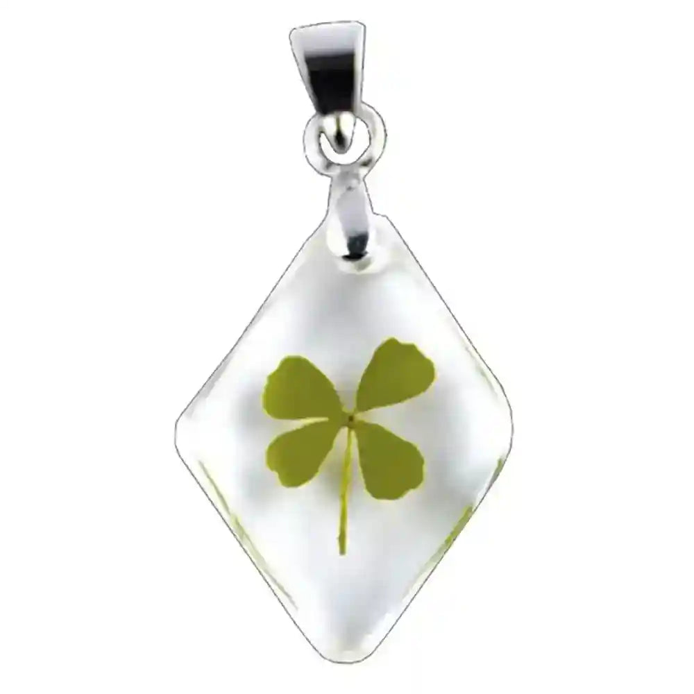 Glücksklee- Anhänger Schmuck - Glück , Pflanzen - 21x16mm