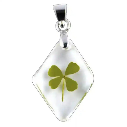 Glücksklee- Anhänger Schmuck - Glück , Pflanzen - 21x16mm