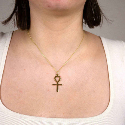 Gold Anhänger Kreuz Lebenszeichen  mit Goldkette 333-8 Karat Gold