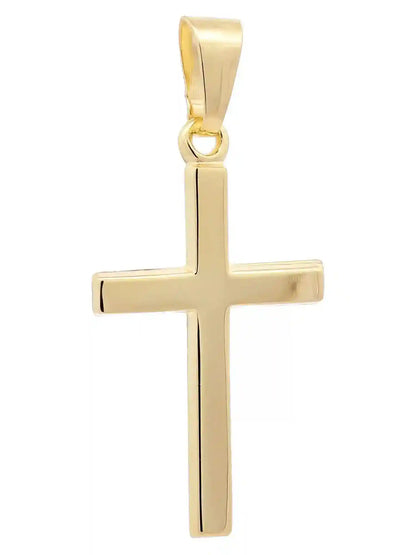 Gold Anhänger Kreuz mit Goldkette massiv 333 - 8 Karat Gold - Firma Holzenplotz - Silberketten-Goldketten.de 