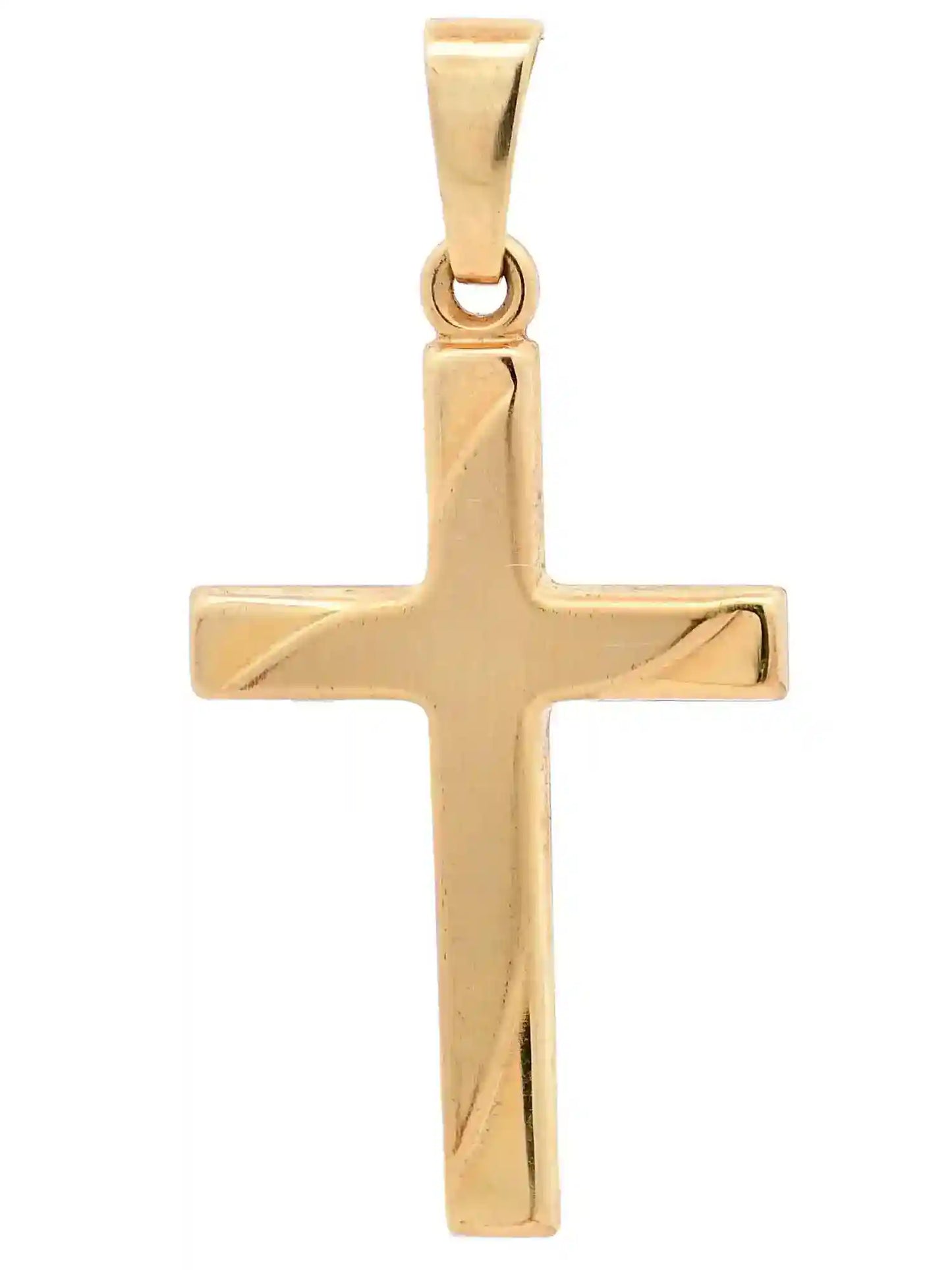 Gold Anhänger Kreuz  mit Goldkette massiv 333 - 8 Karat Gold