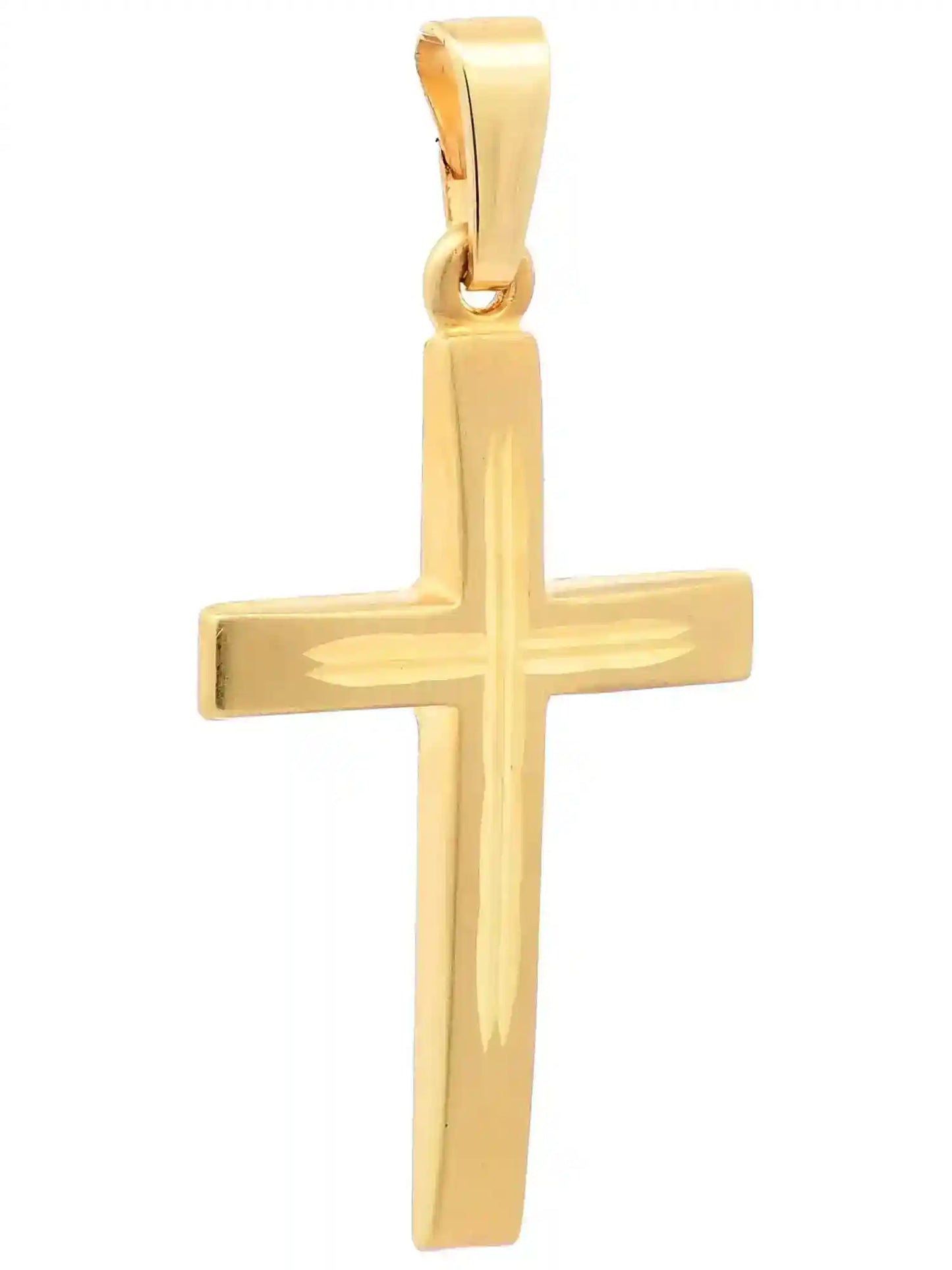 Gold Anhänger Kreuz  mit Goldkette massiv 333 - 8 Karat Gold