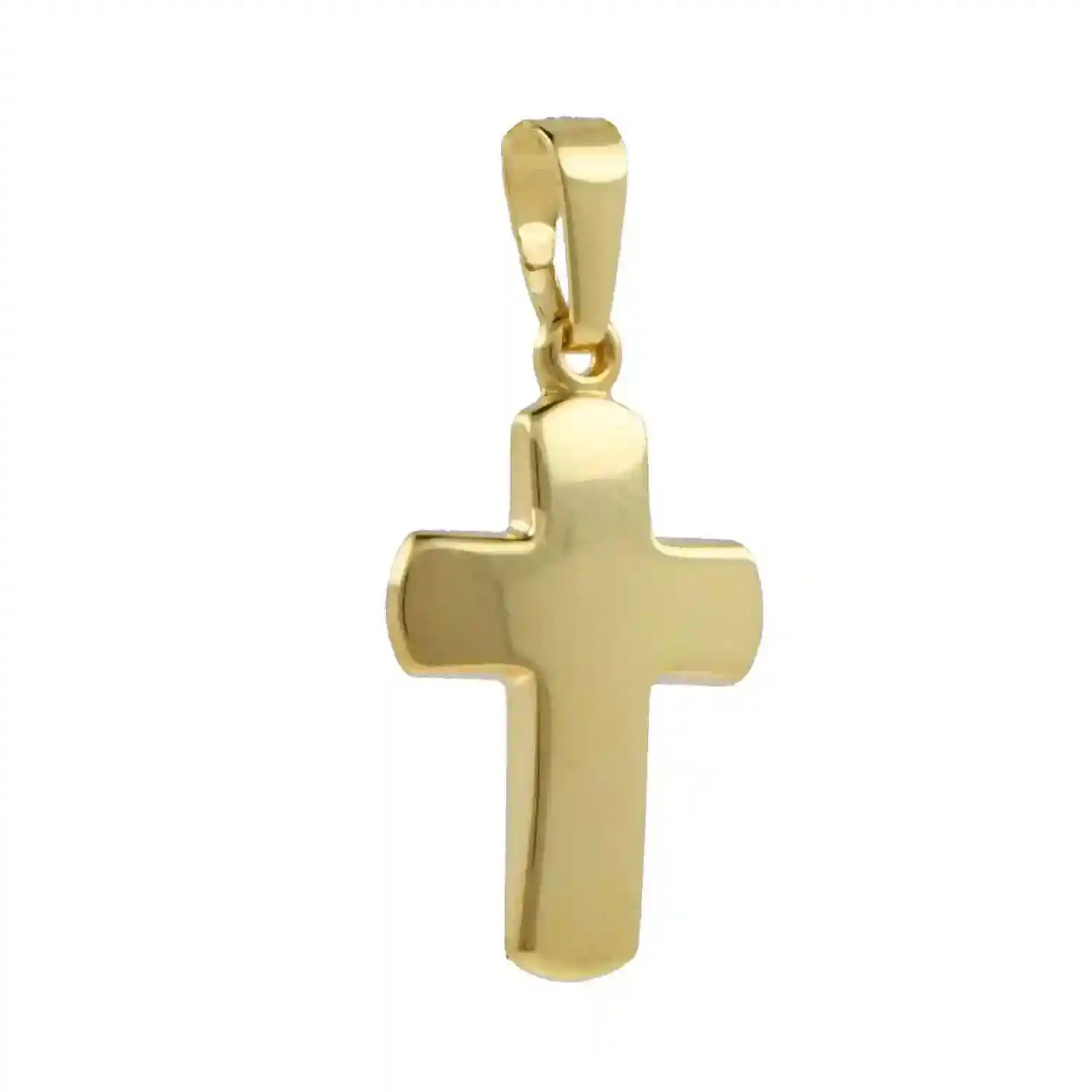 Gold Anhänger Kreuz mit Goldkette massiv 333 - 8 Karat Gold - Firma Holzenplotz - Silberketten-Goldketten.de 