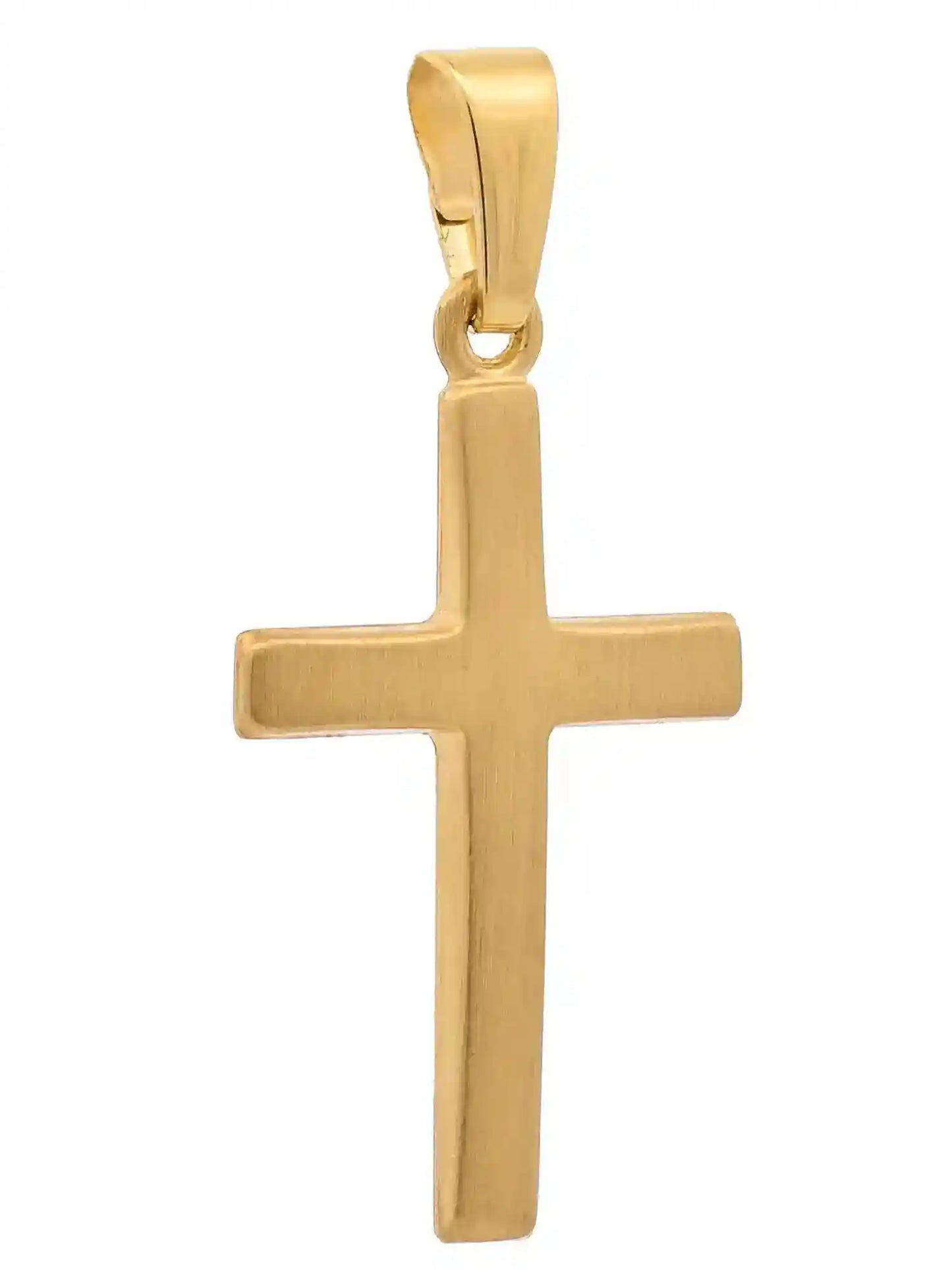 Gold Anhänger Kreuz mit Goldkette massiv 333 - 8 Karat Gold - Firma Holzenplotz - Silberketten-Goldketten.de 