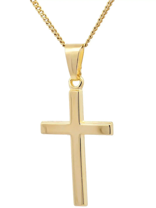 Gold Anhänger Kreuz mit Goldkette massiv 333 - 8 Karat Gold - Firma Holzenplotz - Silberketten - Goldketten.de
