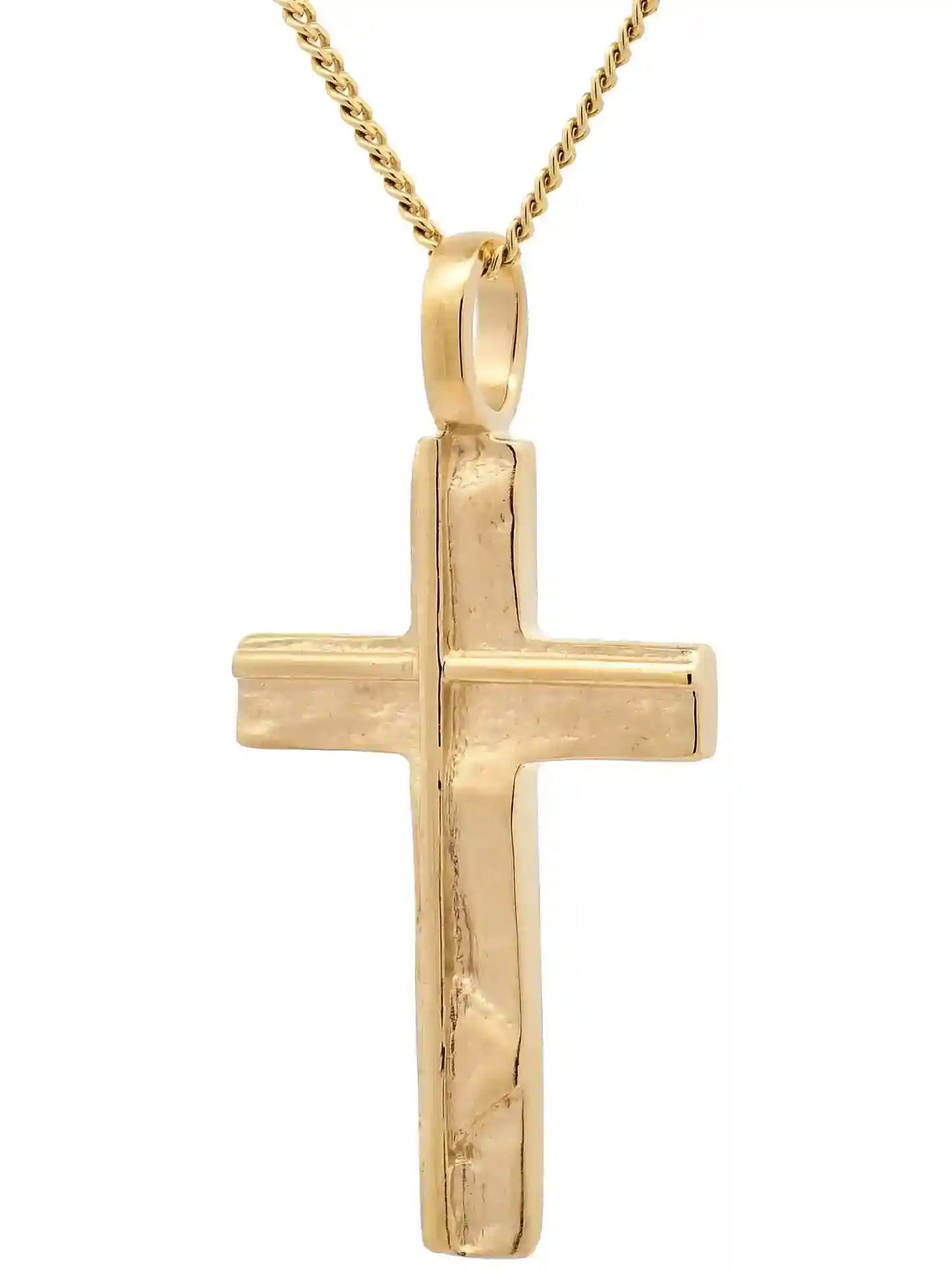 Gold Anhänger Kreuz  mit Goldkette massiv 333 - 8 Karat Gold