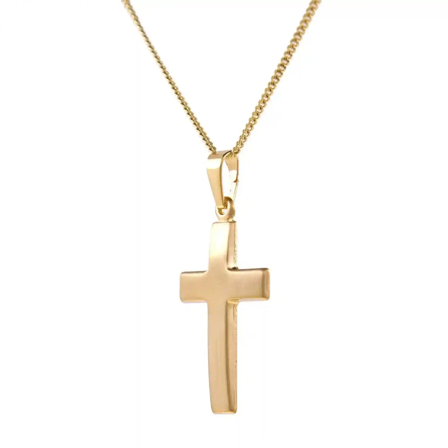 Gold Anhänger Kreuz  mit Goldkette massiv 333 - 8 Karat Gold