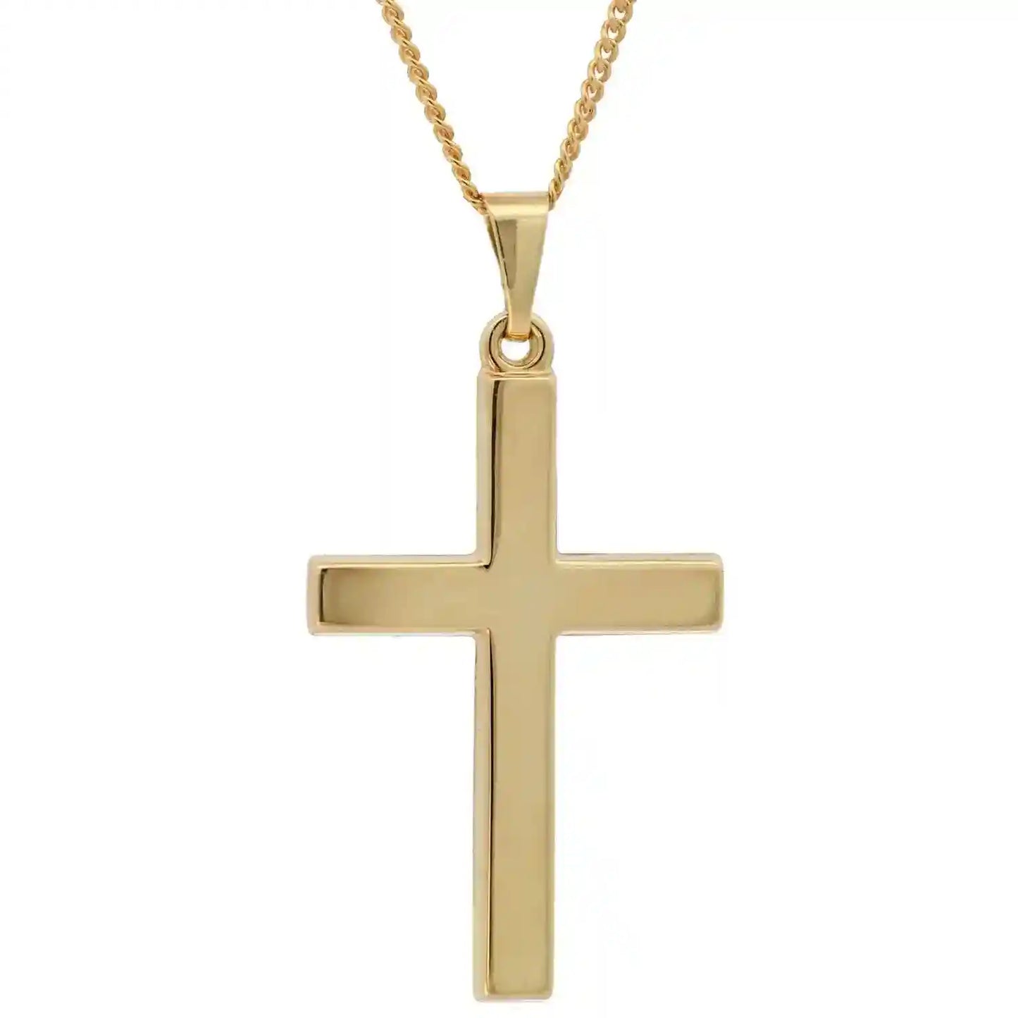 Gold Anhänger Kreuz  mit Goldkette massiv 333 - 8 Karat Gold