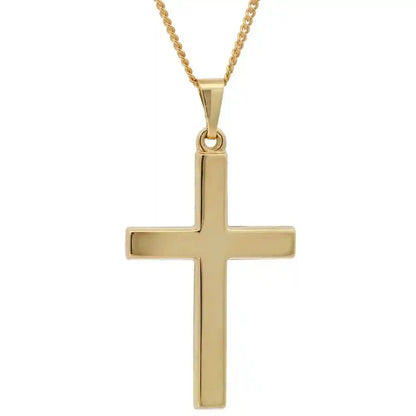 Gold Anhänger Kreuz  mit Goldkette massiv 333 - 8 Karat Gold