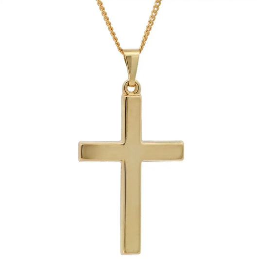 Gold Anhänger Kreuz  mit Goldkette massiv 333 - 8 Karat Gold