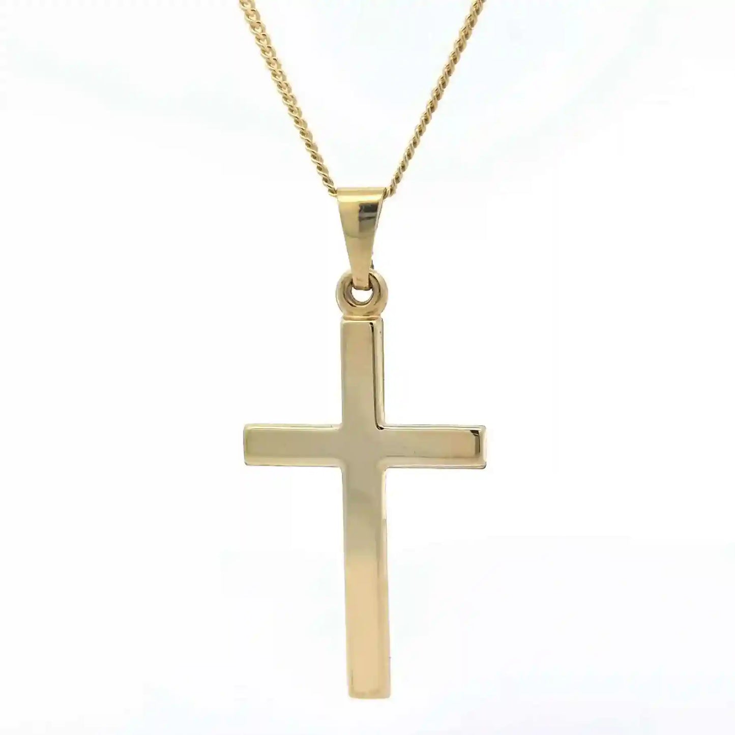 Gold Anhänger Kreuz  mit Goldkette massiv 333 - 8 Karat Gold