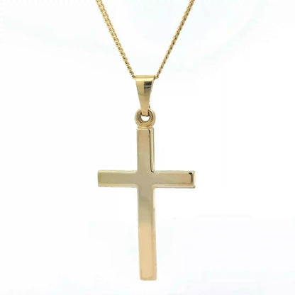 Gold Anhänger Kreuz  mit Goldkette massiv 333 - 8 Karat Gold