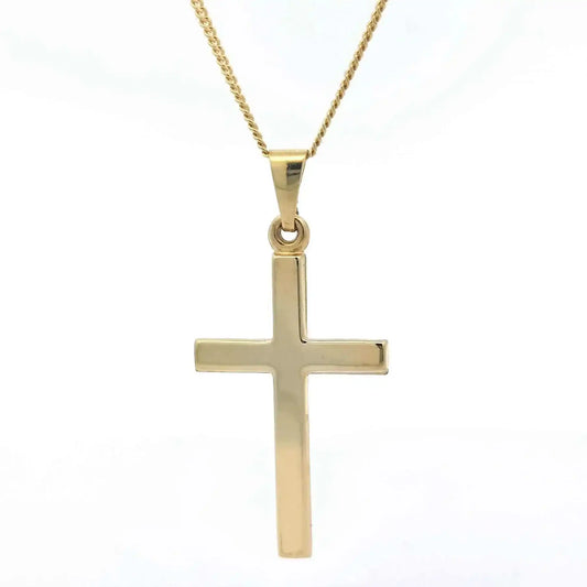 Gold Anhänger Kreuz  mit Goldkette massiv 333 - 8 Karat Gold
