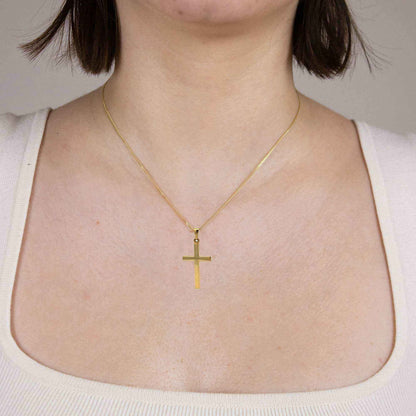 Gold Anhänger Kreuz  mit Goldkette massiv 333 - 8 Karat Gold