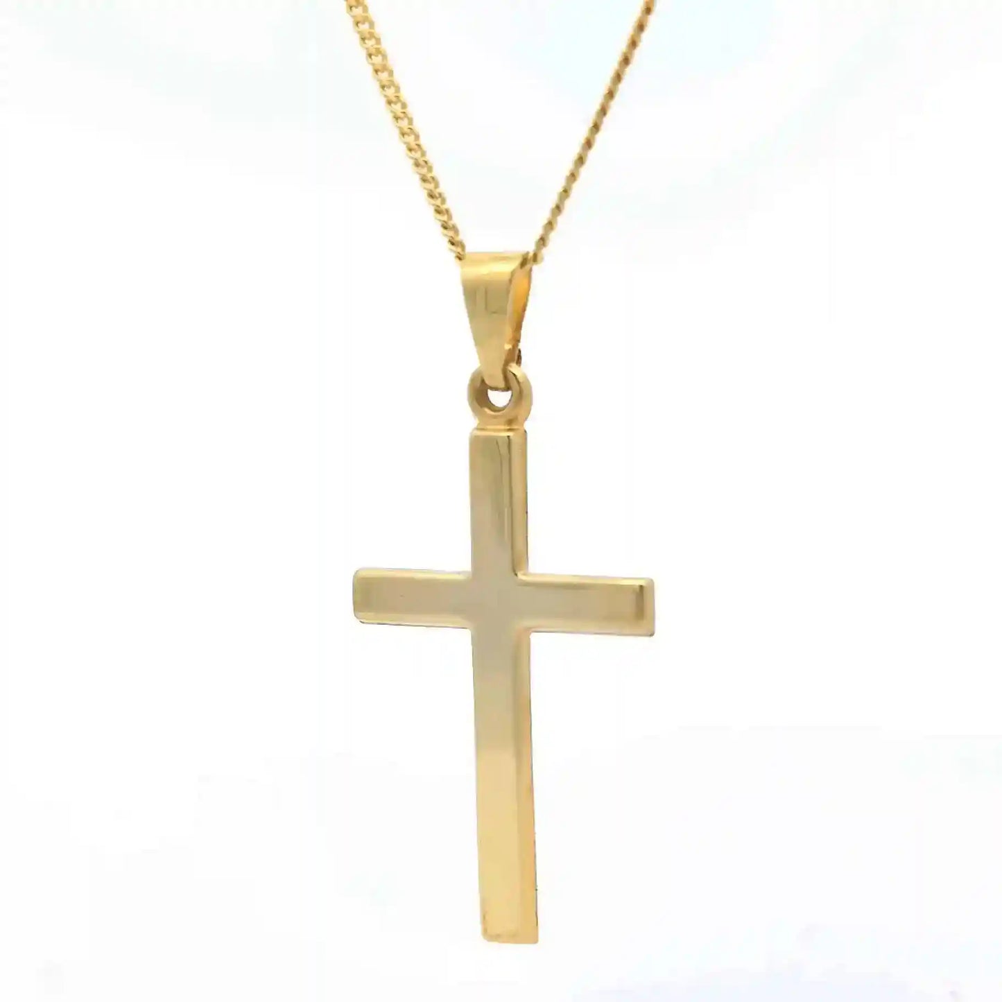 Gold Anhänger Kreuz  mit Goldkette massiv 333 - 8 Karat Gold