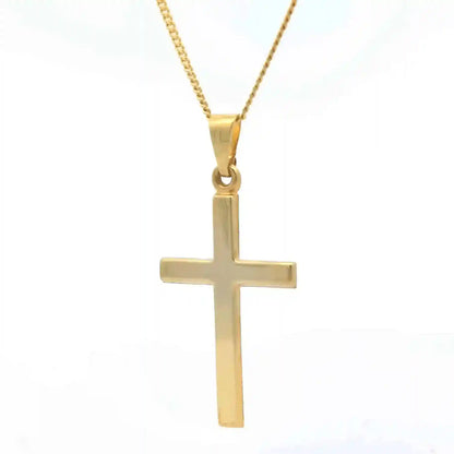 Gold Anhänger Kreuz  mit Goldkette massiv 333 - 8 Karat Gold