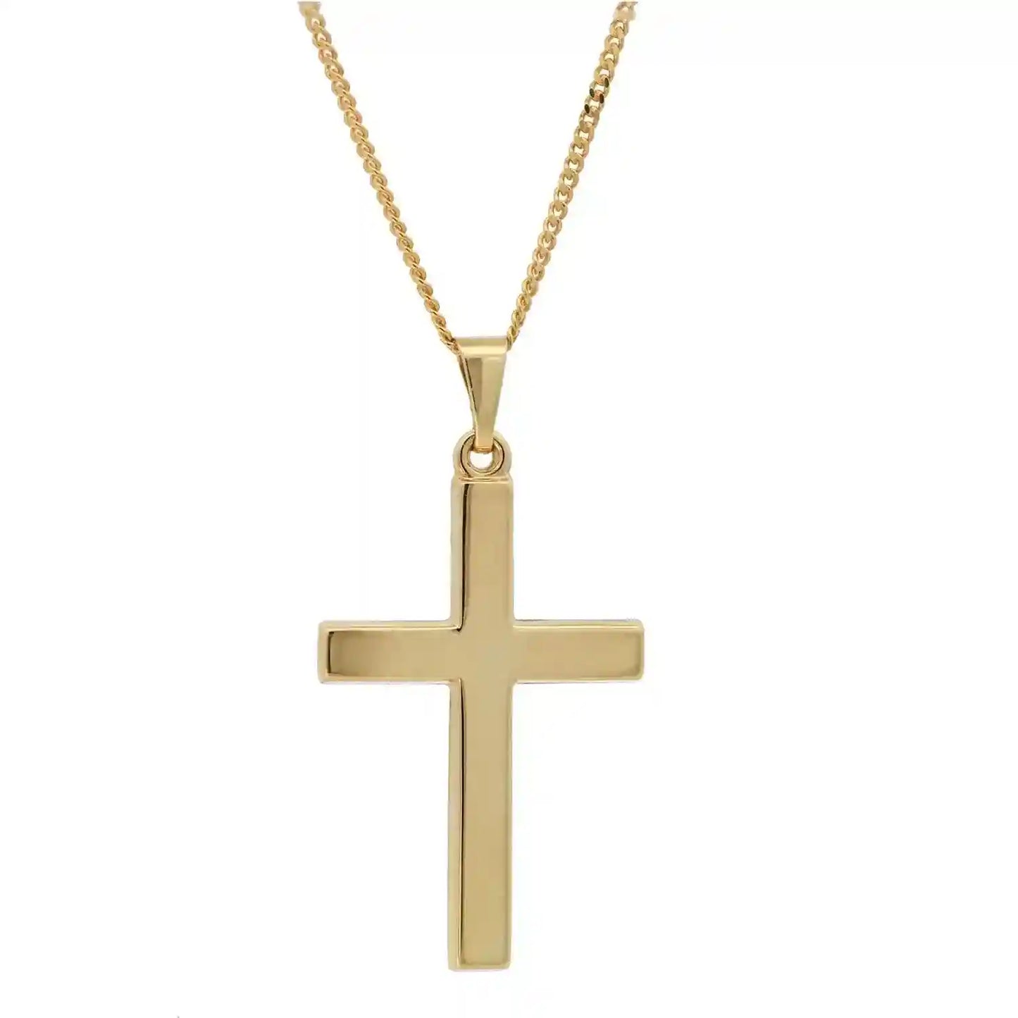 Gold Anhänger Kreuz  mit Goldkette massiv 333 - 8 Karat Gold